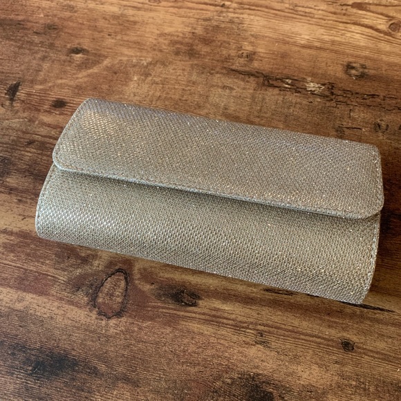 Handbags - Champagne clutch with chain